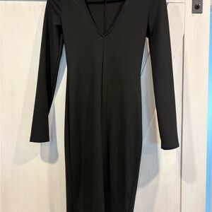 Zara Classic Black Long Sleeve Dress